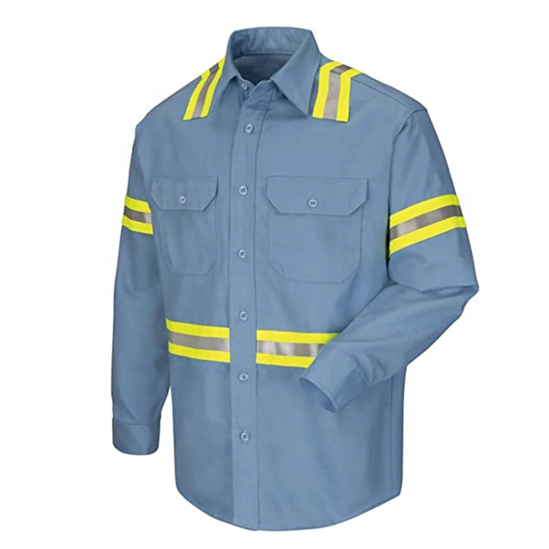 Fr Cat-2 Men′s Flame Retardtart Enhanced Visibility Uniform Polo Shirt