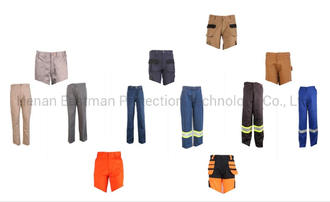 Contrast Color Fr Cargo Pants with Multi Pockets