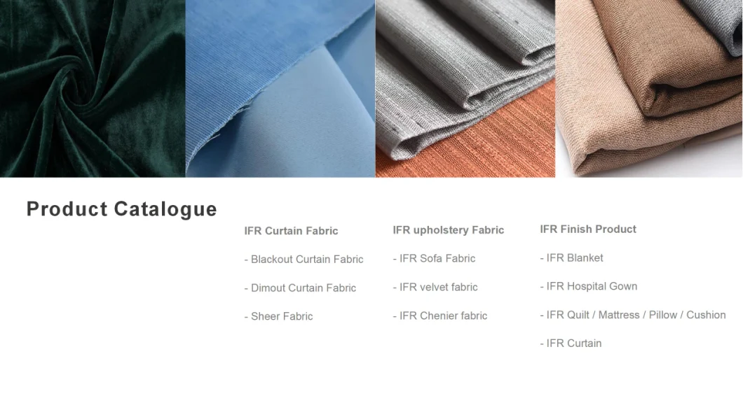 Factory Supply Unique 100% Polyester Inherent Flame Retardant Home Textile Outdoors Jacquard Curtain Fabric